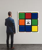 Invader Invaded Cube from the Rubik series 2023 pixel art limited edition artwork"

