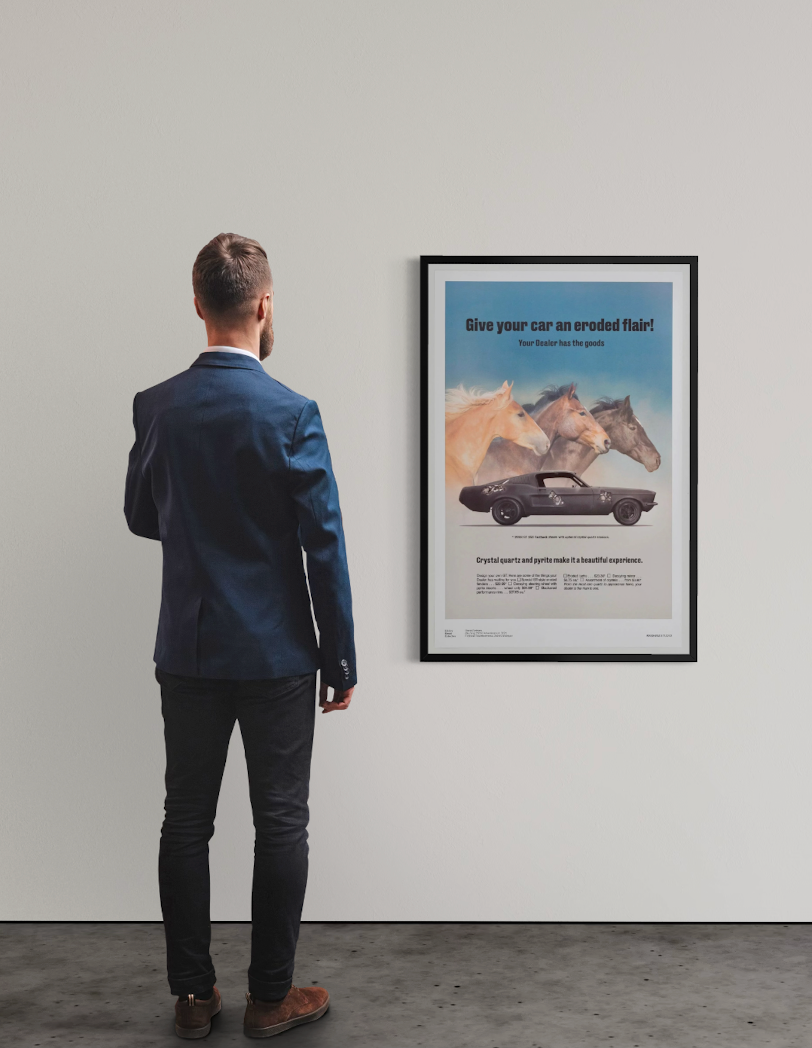 Daniel Arsham - Fictional Advertisement Poster - Mustang 350 GT | Limited Edition