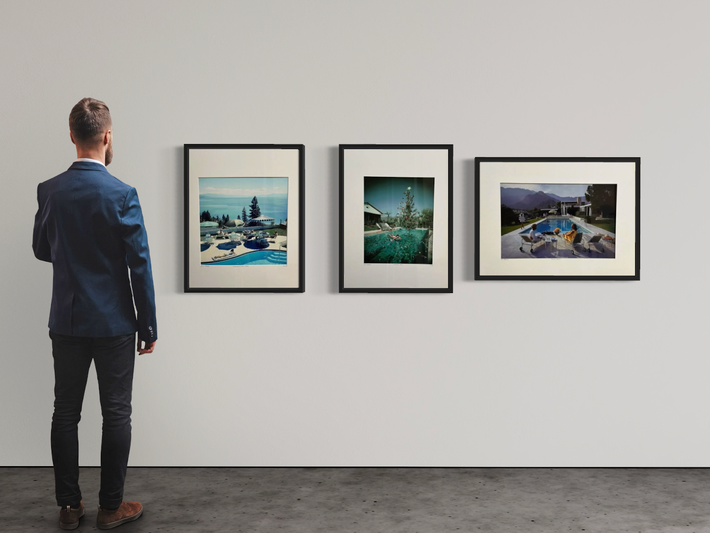 Ensemble de 3 photographies originales de Slim Aarons | Édition limitée