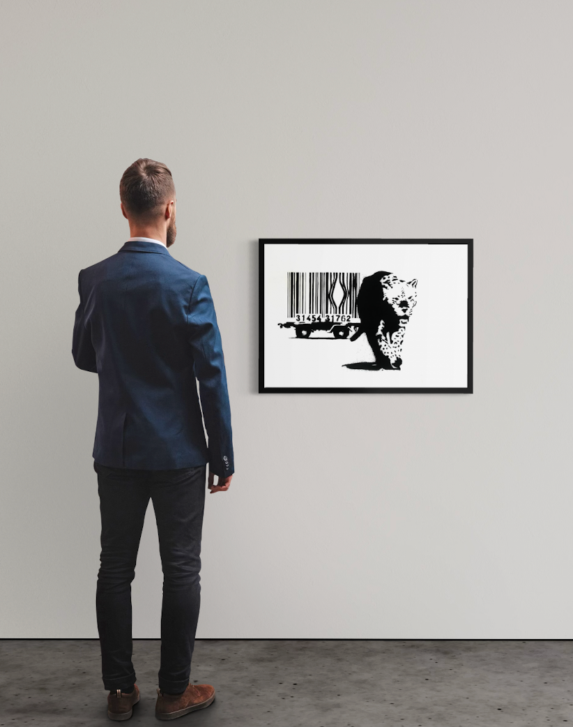 Banksy – Barcode Leopard | Official Exhibition Poster – LYNART STORE