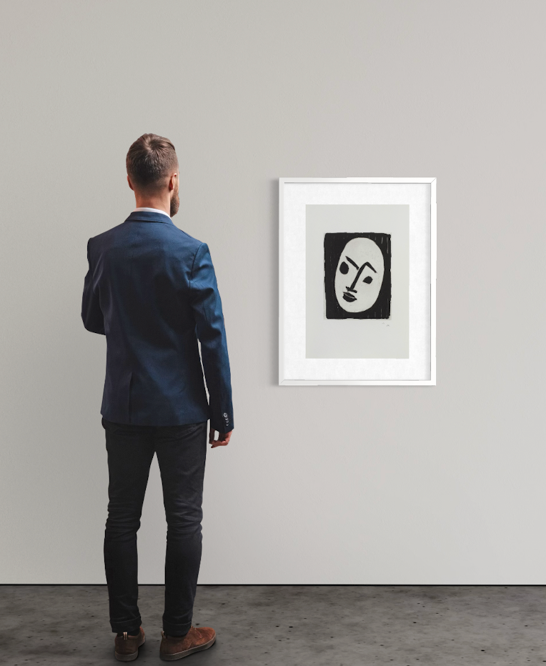 Henri Matisse – Masque Blanc sur Fond Noir
