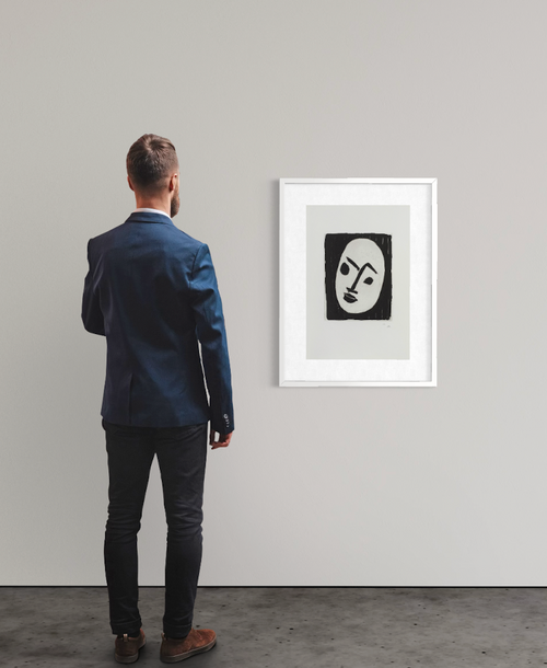 Henri Matisse – Masque Blanc sur Fond Noir