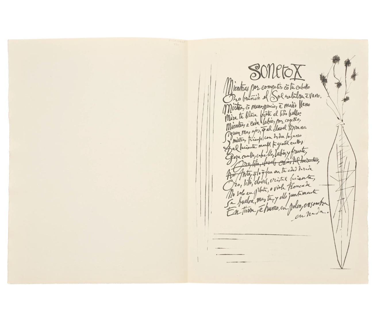 Pablo Picasso – Vingt Poèmes de Góngora