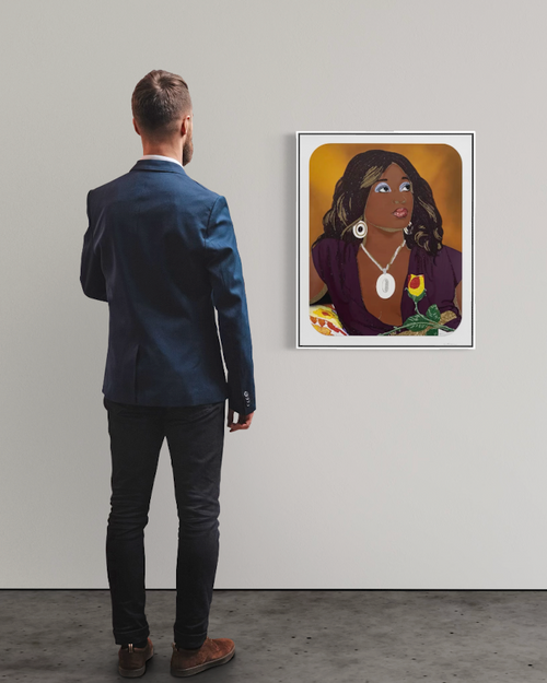 Mickalene Thomas – Portrait of Qusuquzah #8