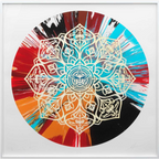 Shepard Fairey & Damien Hirst – Beautiful Rotating Earth Justice Spin Painting (2025)