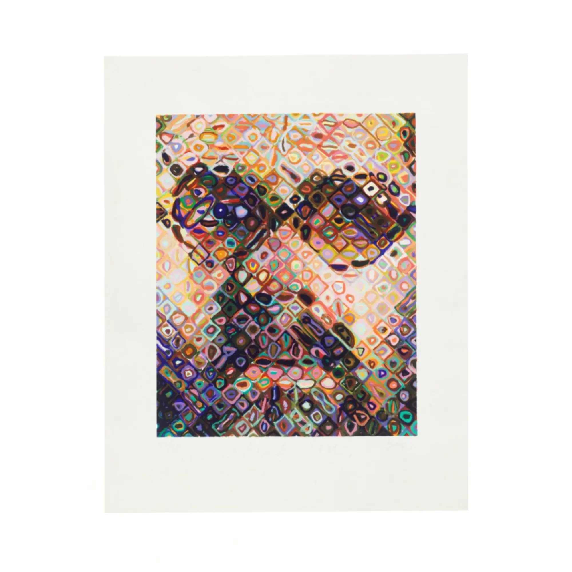 Chuck Close, Self-Portrait (2002) - woodcut