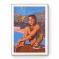Claire tabouret - The Swimmer (2019) - Color screen print on Somerset 410gsm paper with hand-torn edges
