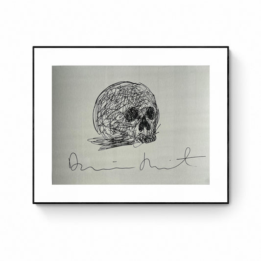 Damien Hirst - Skull - Dessin à l'encre noire