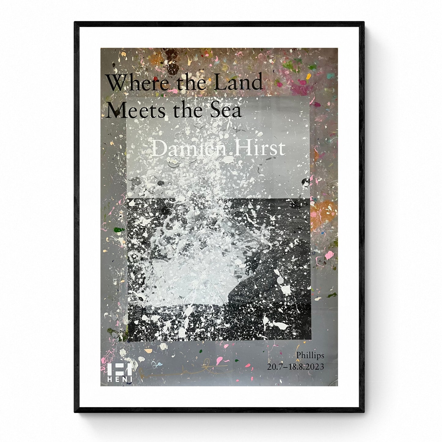 Damien Hirst, litografía firmada a mano "Cuando la tierra se encuentra con el mar"