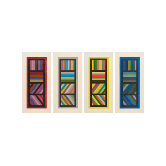 SOL LEWITT - Bands of Color in Four Directions (Vertical)