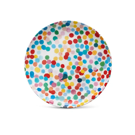 Damien Hirst - All Over Dot Assiette (Petite) Sérigraphiée Currency Dot design LYNART STORE