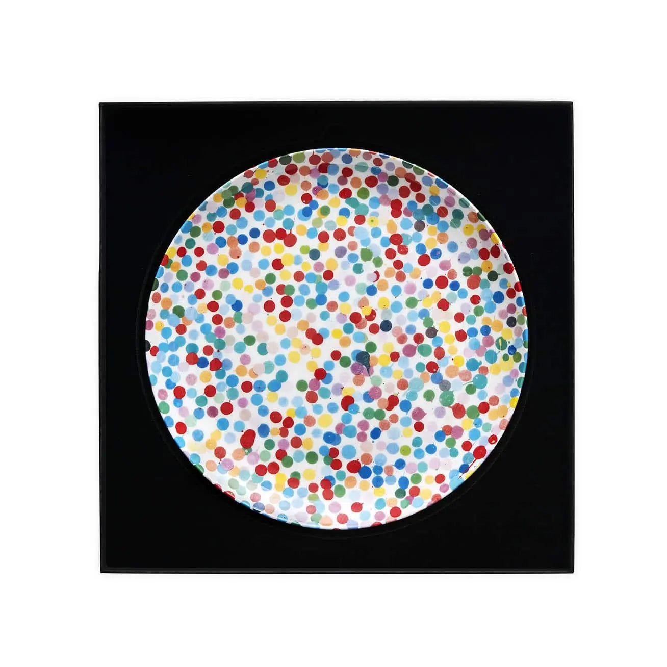 Damien Hirst - All Over Dot Large Assiette sérigraphiée, Design Currency Dots LYNART STORE