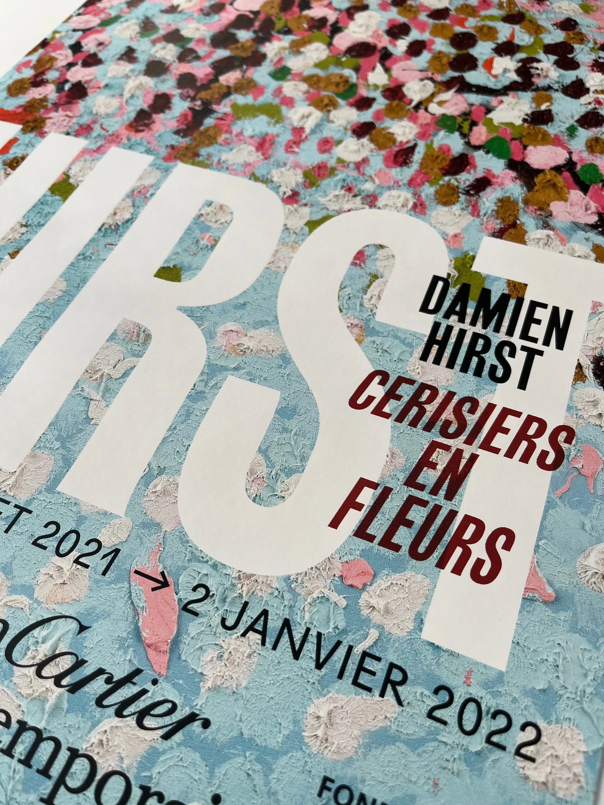 Damien Hirst x Fondation Cartier Paris© "Cerisiers en fleurs", Affiche originale d'exposition L.Y.N.A.R.T Store