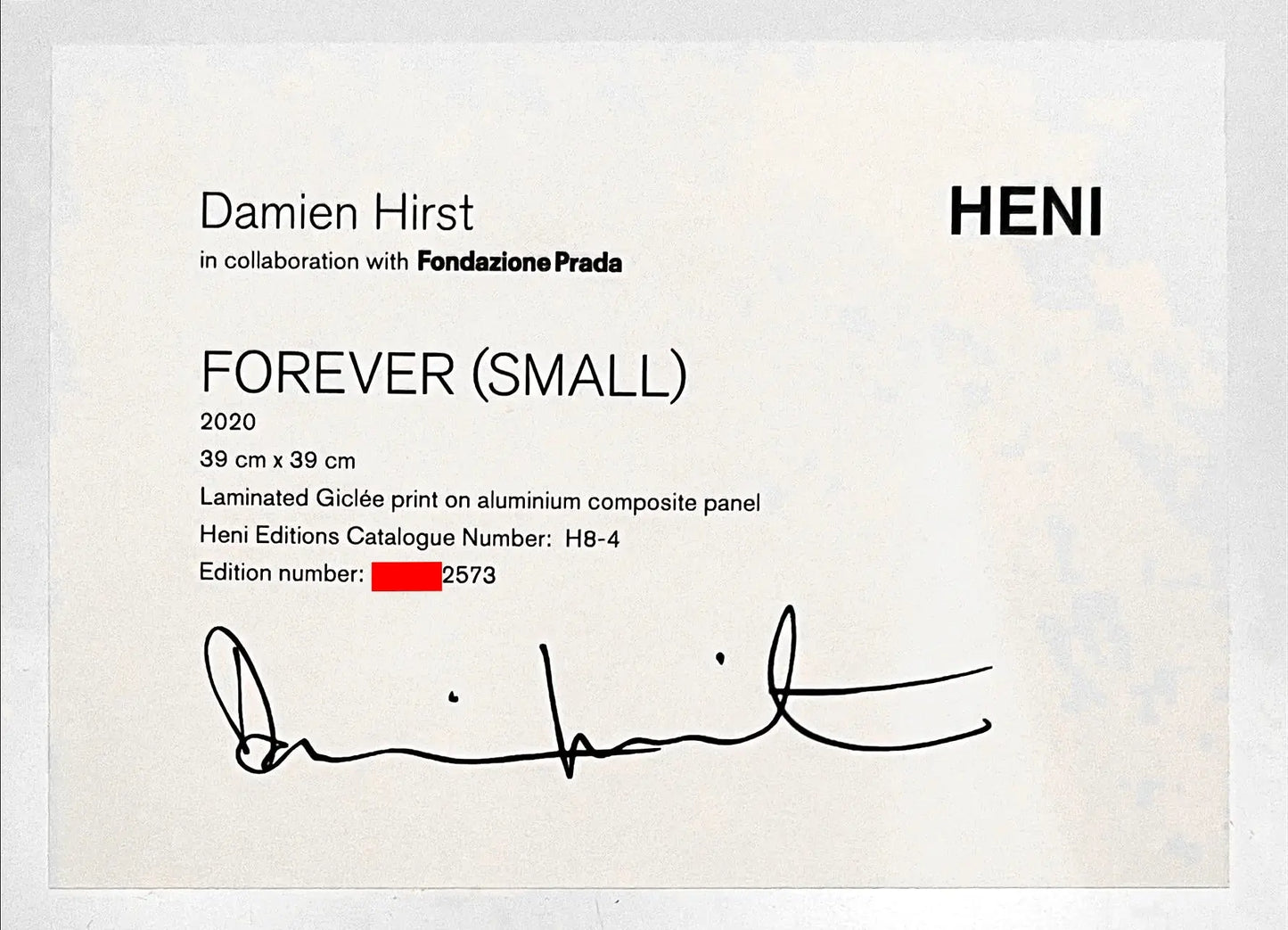 Damien Hirst, Forever (Small) Giclée Print, BEST OFFER LYNART Store