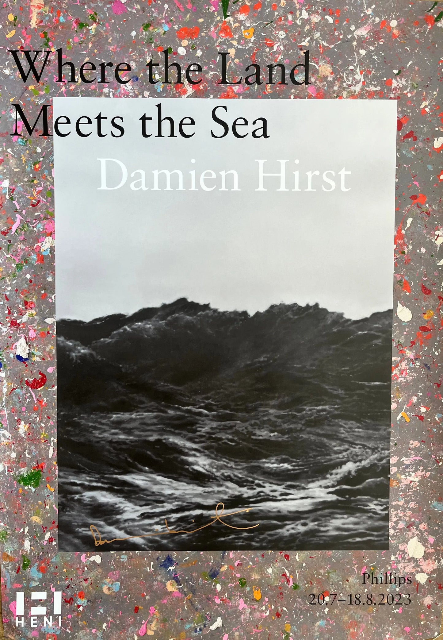 Damien Hirst, Lithographie Signée à la main « When the Land Meets the Sea » LYNART STORE