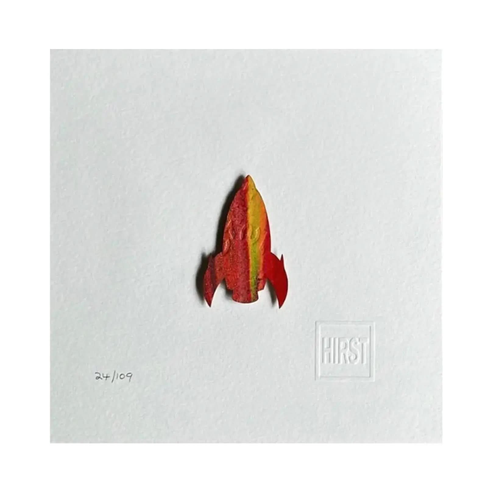 Damien Hirst, Requiem Rocket #24  - Acrylic on thick watercolor paper