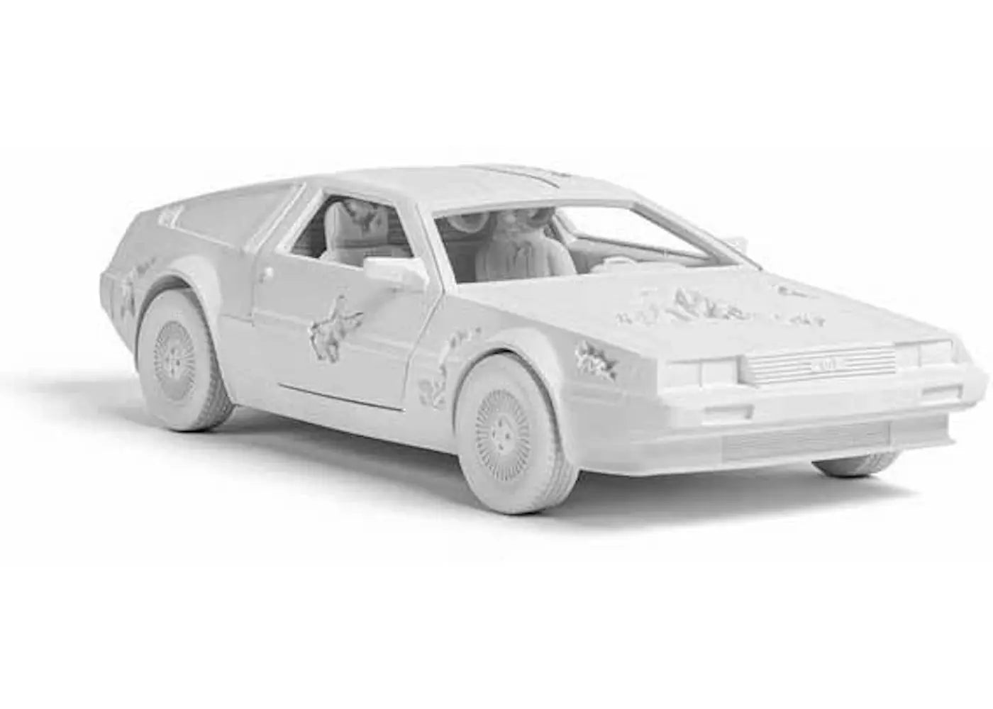 Daniel Arsham - Eroded Delorean (White), 2021 LYNART STORE