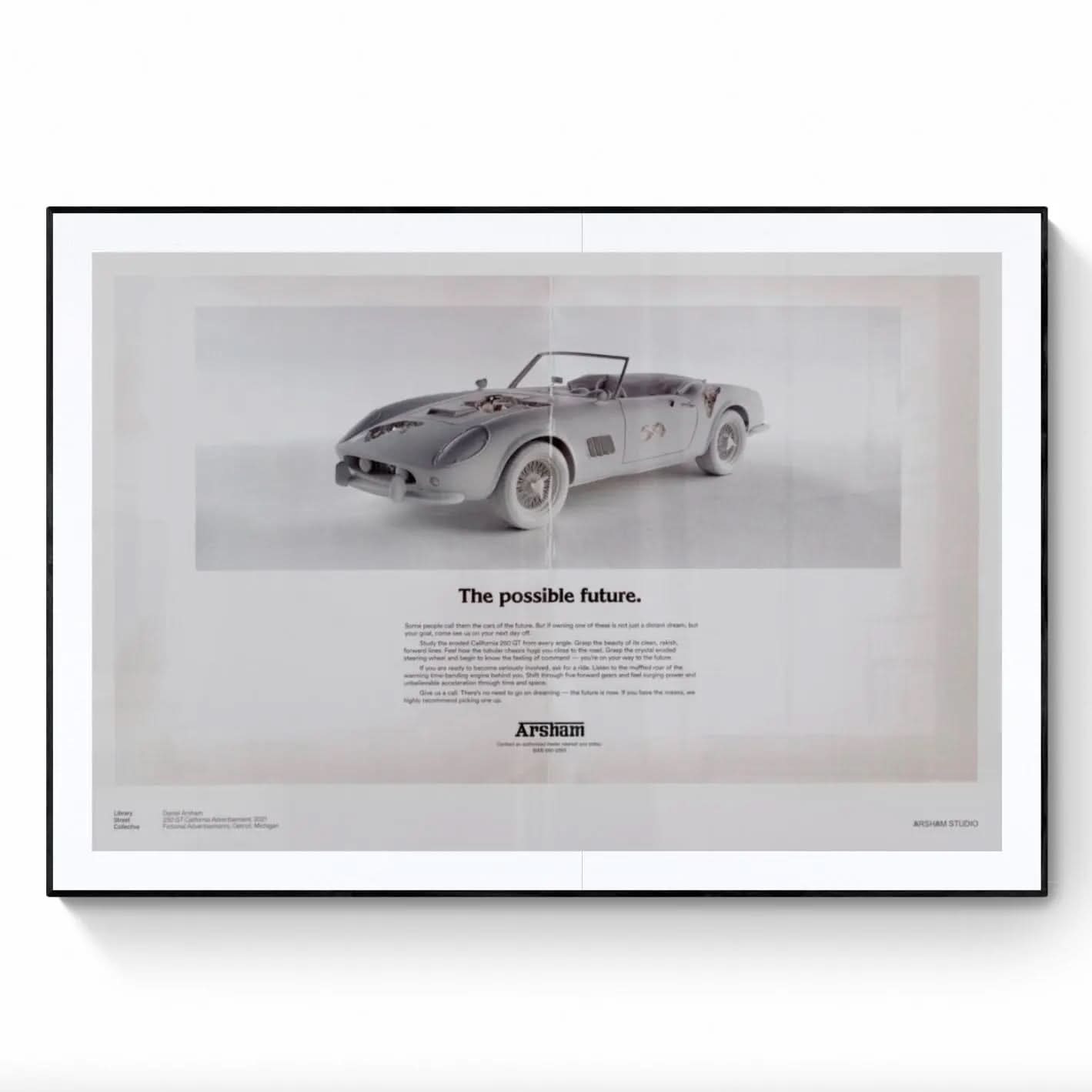 Daniel Arsham — Fictional Advertisement Poster -250 GT California LYNART STORE