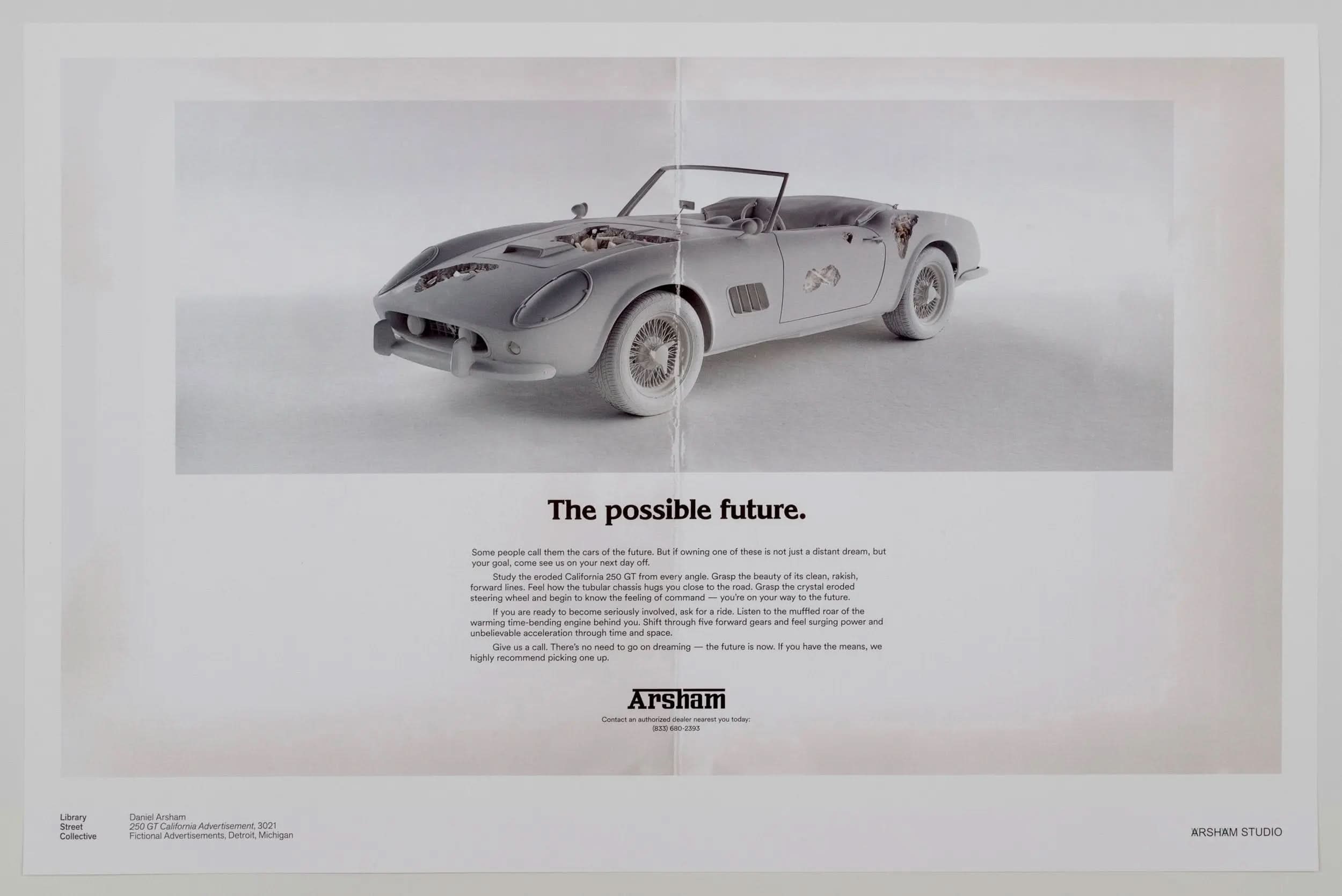 Daniel Arsham — Fictional Advertisement Poster -250 GT California LYNART STORE