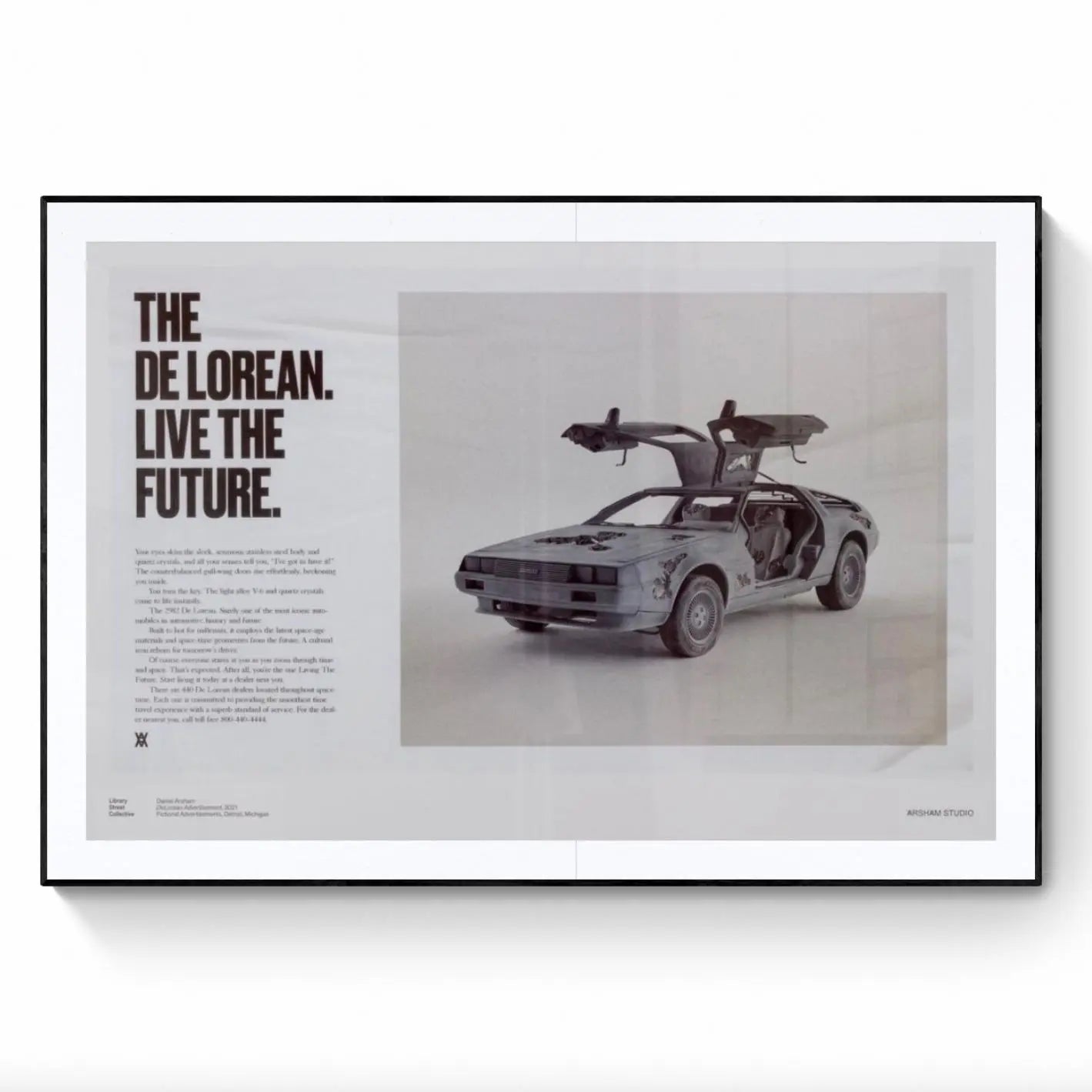 Daniel Arsham — Fictional Advertisement Poster - DeLorean LYNART STORE