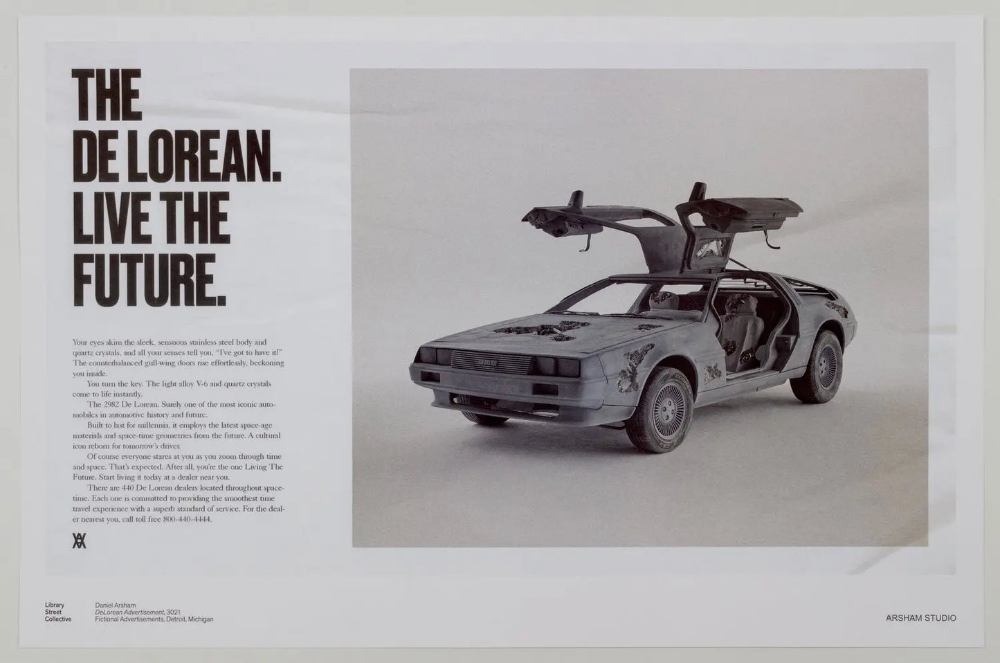 Daniel Arsham — Fictional Advertisement Poster - DeLorean LYNART STORE