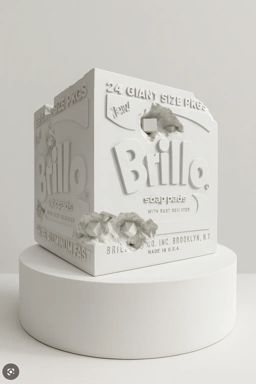 Daniel Arsham x Andy Warhol Brillo Box Blue (2020) LYNART STORE