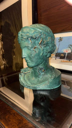 Daniel Arsham, Melpomène en bronze érodé Tiffany Vert Patine (2021) LYNART STORE