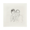 David Hockney, Ossie and Mo (S.A.C. 66, M.C.A.T. 64), 1968 - Etching on Crisbrook