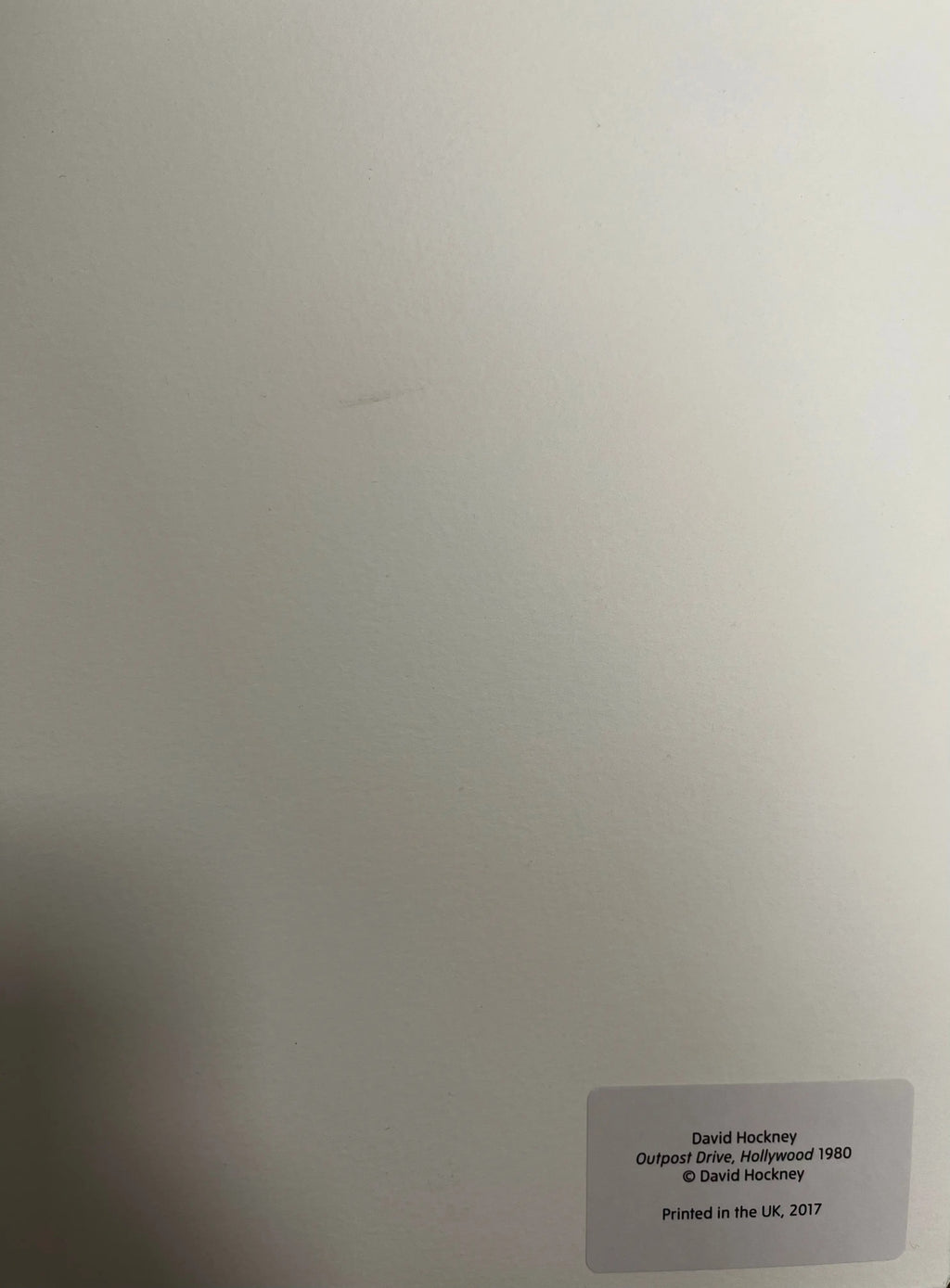 David Hockney, Outpost Drive, Hollywood 1980 (2017) LYNART STORE