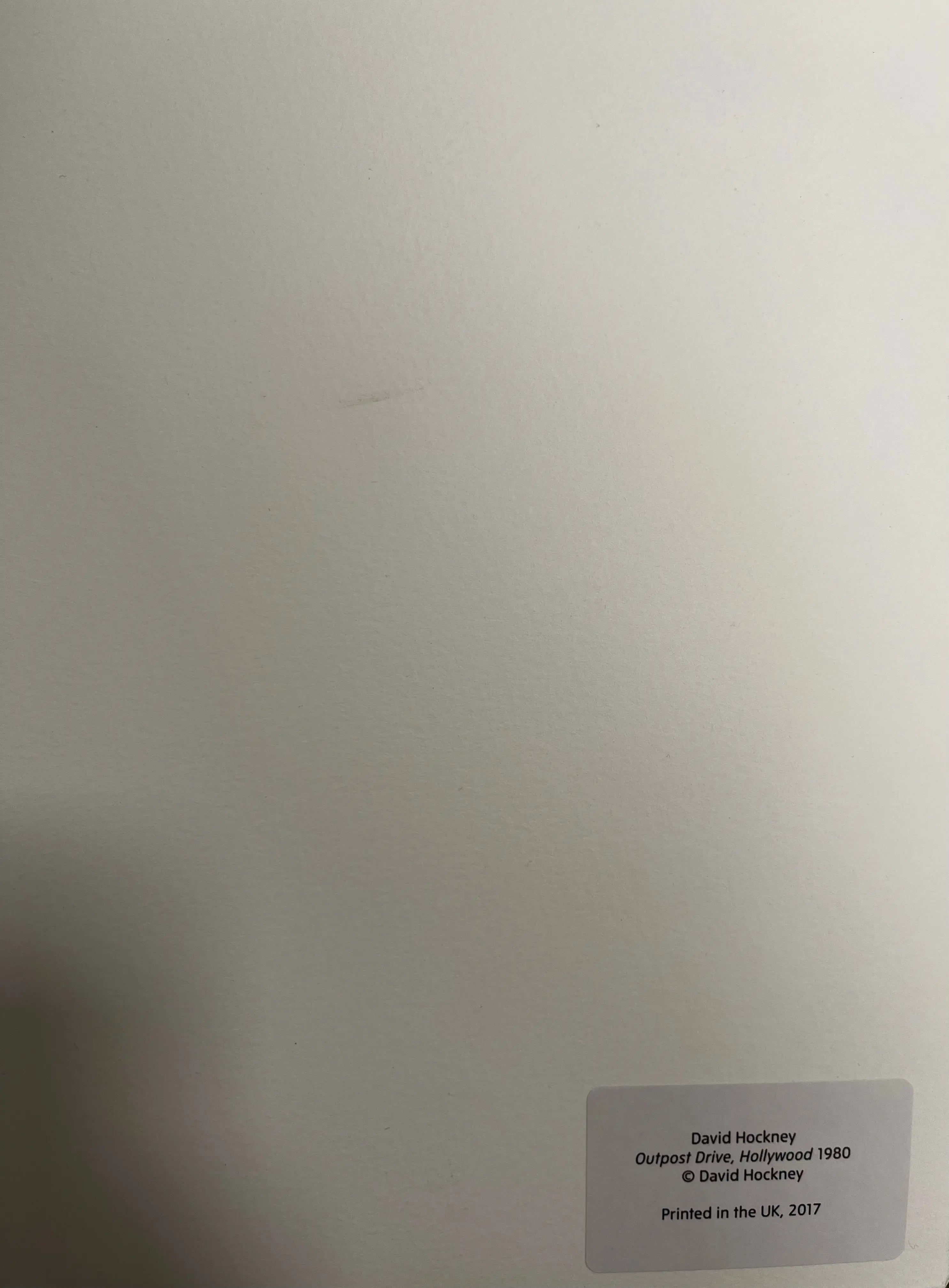 David Hockney, Outpost Drive, Hollywood 1980 (2017) LYNART STORE