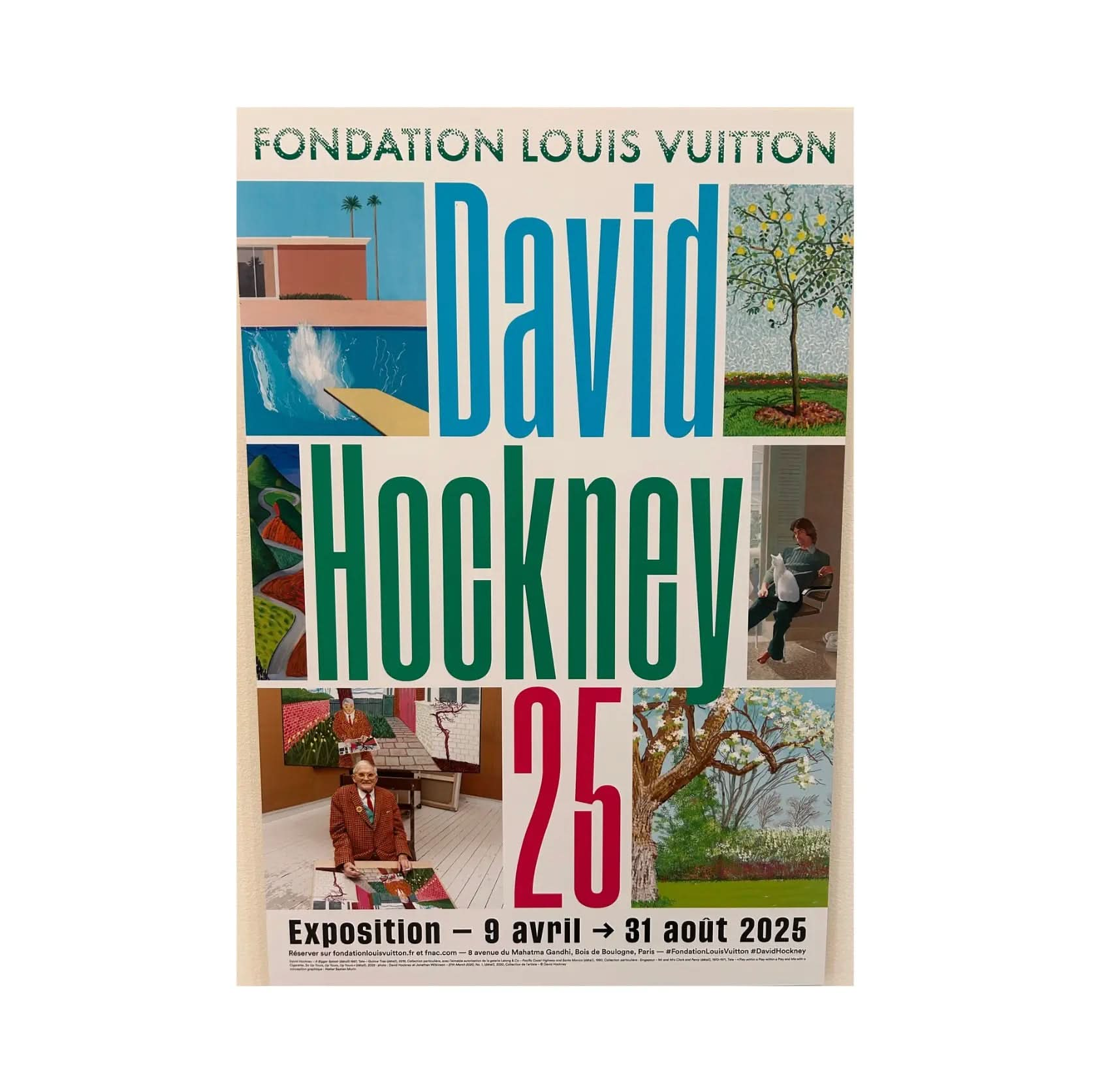 David Hockney, Print originale de l'exposition - FONDATION VUITTON PARIS, 2025 LYNART STORE