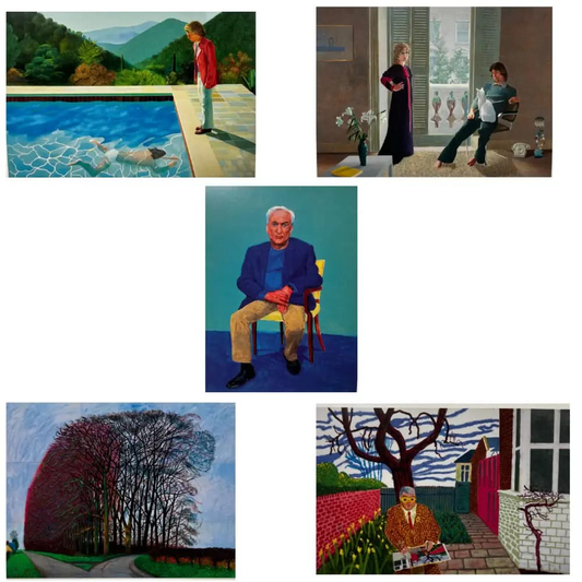David Hockney,Set de 5 cartes postales - Fondation Louis Vuitton, 2025 - SC 330g paper