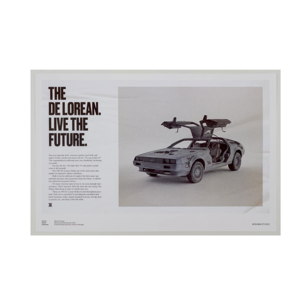 Daniel Arsham — Fictional Advertisement Poster - DeLorean