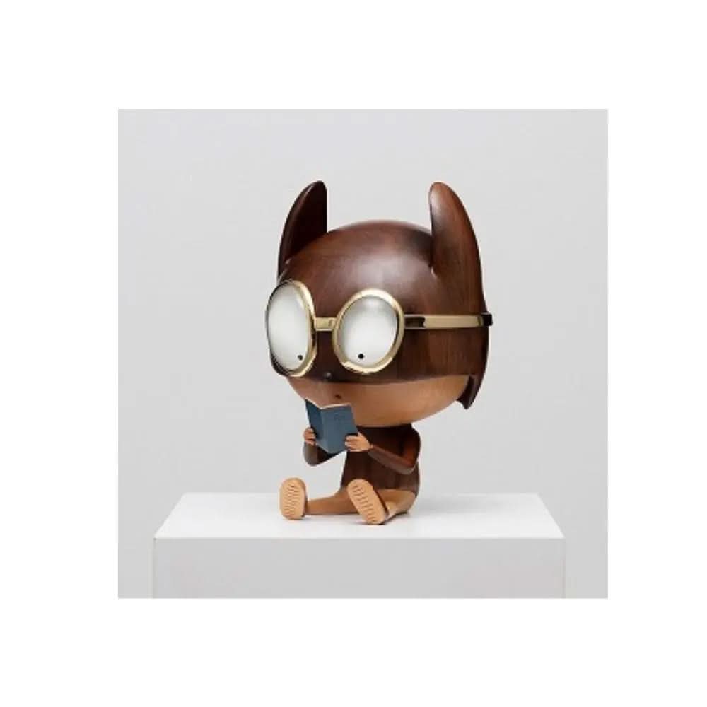 Edgar Plans - JUANIN WOOD EDITION, 2021 - Walnut, beech, bronze, and crystal sculpture