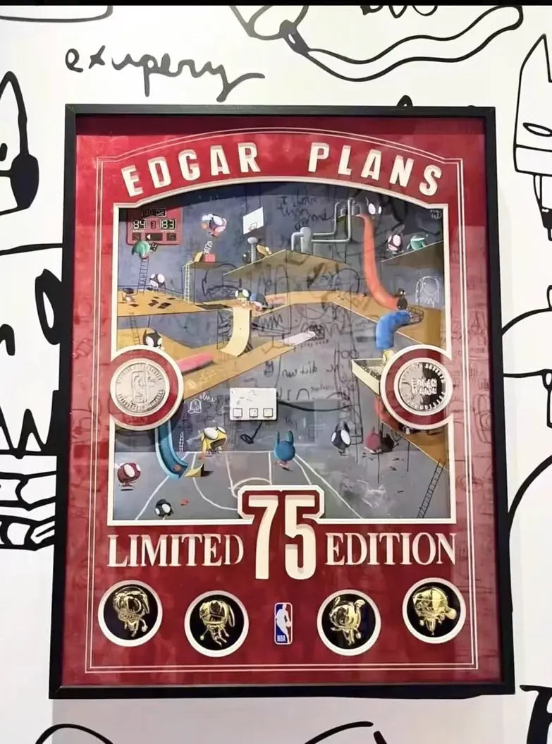 Edgar Plans X NBA  - 75th Limited Edition Print LYNART STORE