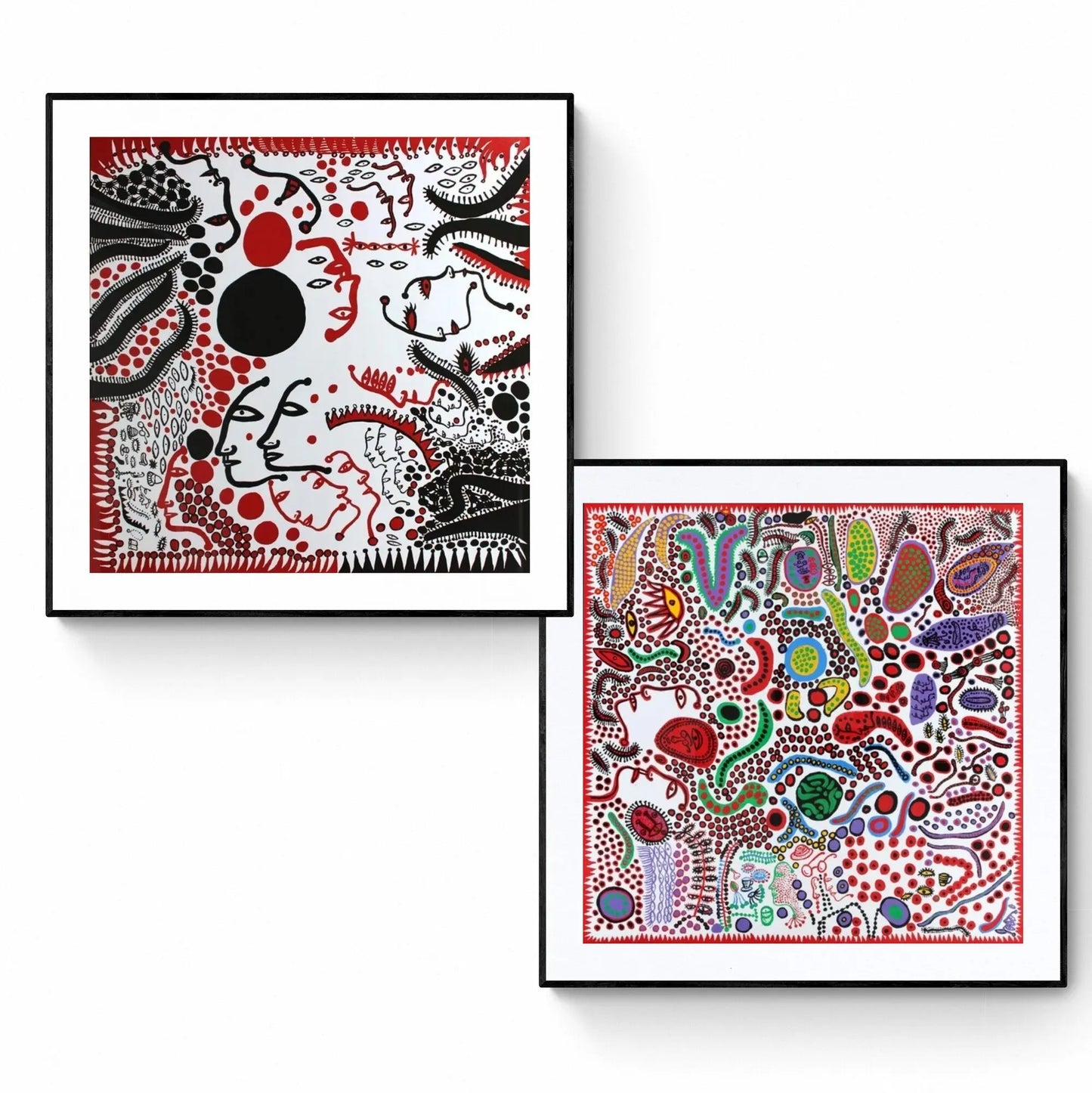 Ensemble de 2 Offset print de Yayoi Kusama LYNART STORE