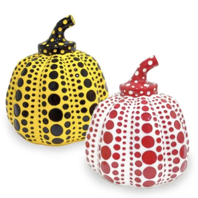 Ensemble de 2 Yayoi Kusama - Pumpkin Yellow + Red L.Y.N.A.R.T Store