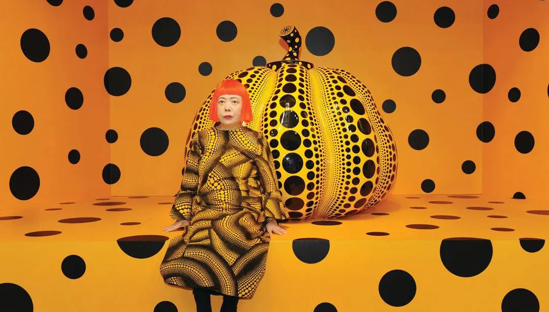 Ensemble de 2 Yayoi Kusama - Pumpkin Yellow + Red L.Y.N.A.R.T Store