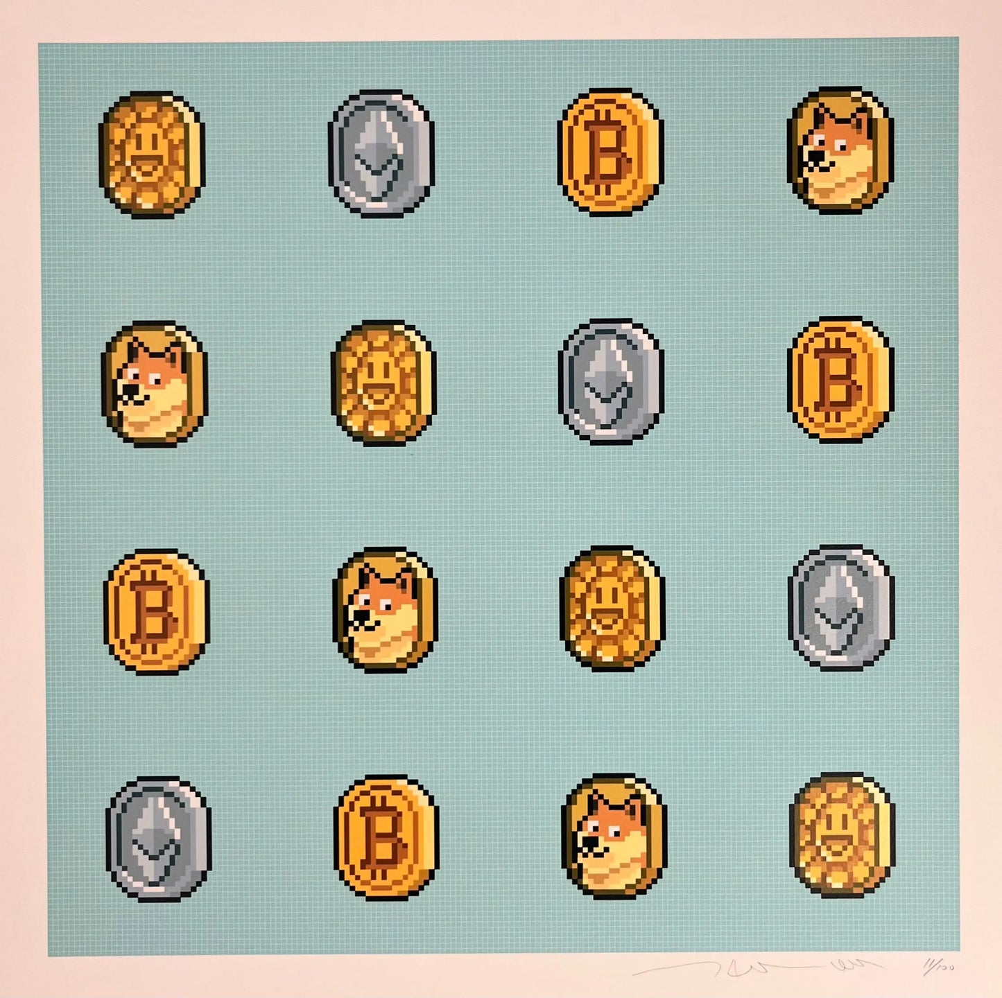 Ensemble de 2 sérigraphies Coins and other Cryptocoins par Murakami Takashi LYNART Store