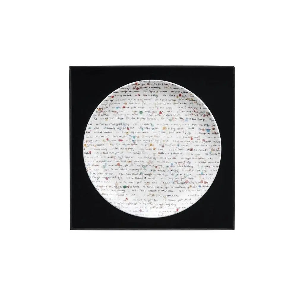 Ensemble de 3 Damien Hirst - All Over Text Plate - screen–printed with a vibrant Currency Dot design - SAVE from 20% LYNART STORE