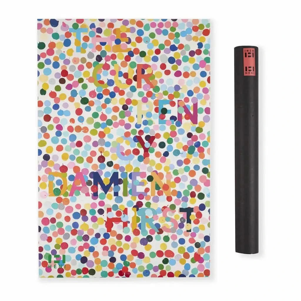 Ensemble de 4 Damien Hirst - The Currency Posters (Blue, Yellow Silver, Purple, Pink) LYNART STORE