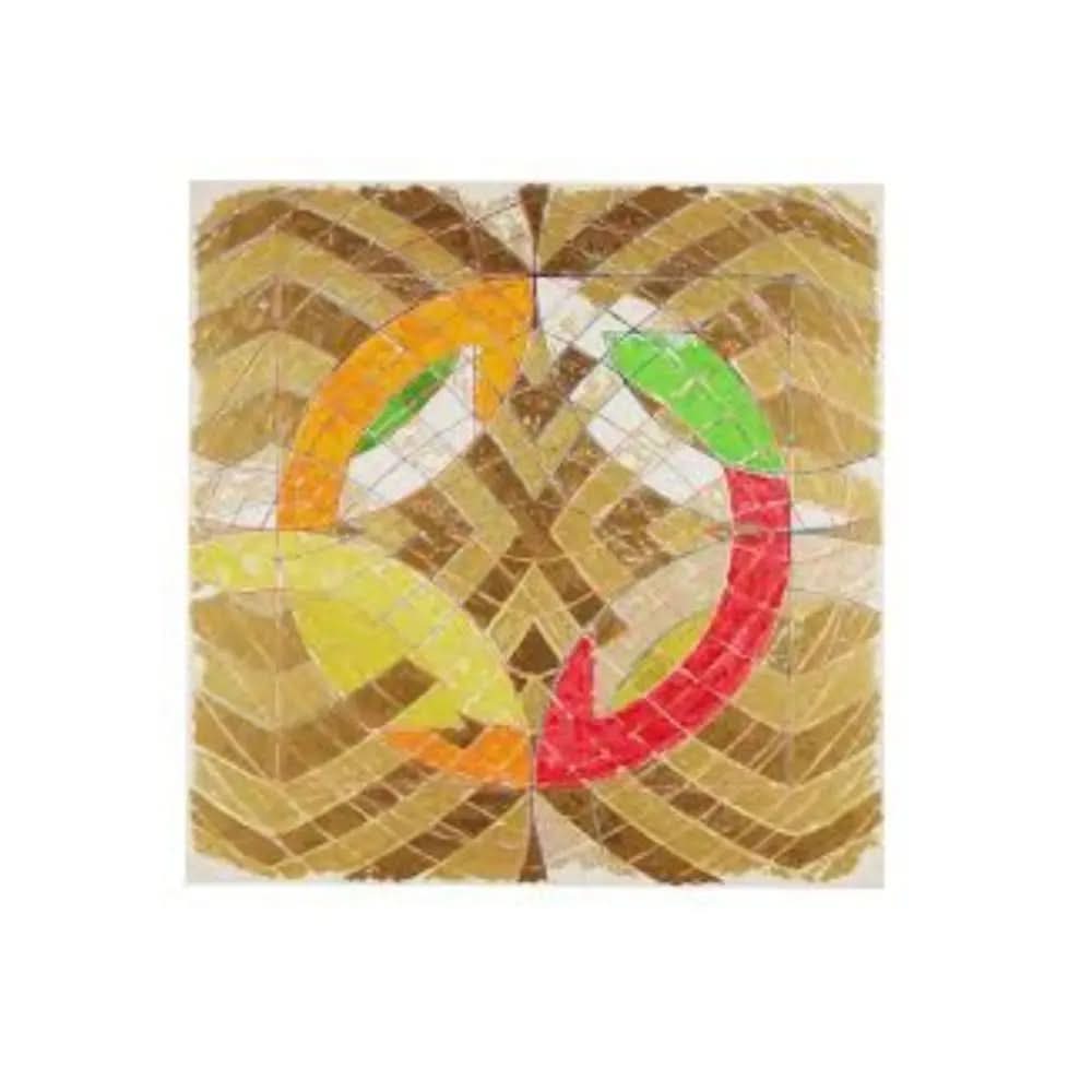 Franck Stella - Polar Co-ordinates VI (1980) - Color lithograph and screenprint with monotype