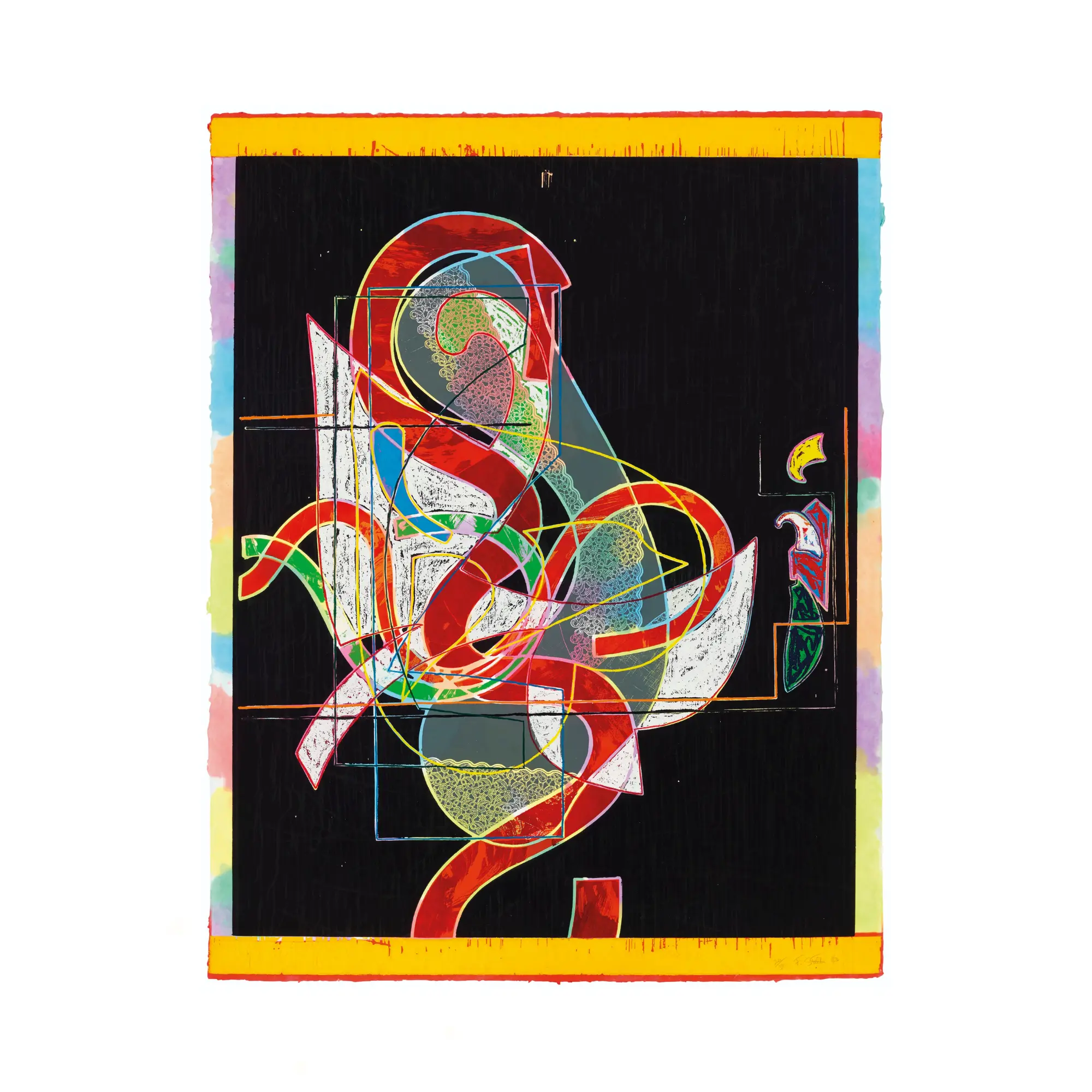 Frank Stella, Pergusa Three from CIRCUITS (1983) - woodcut 