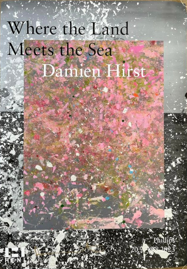Damien Hirst, Hand Signed Lithograph “When the Land Meets the Sea”