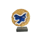 George Braque - Disque en plâtre (1938) - Bronze sculpture on plaster disc