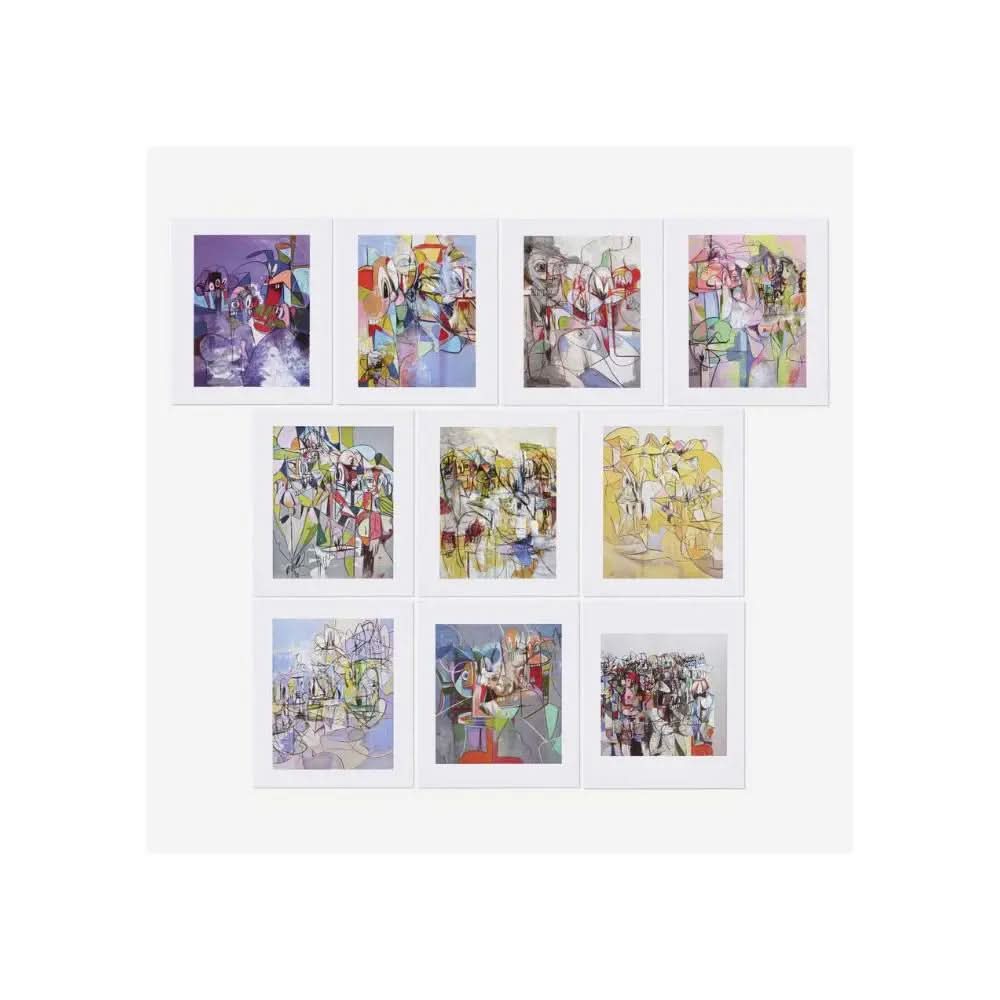 George Condo - Drawings Paintings (2011) - color offset lithographs