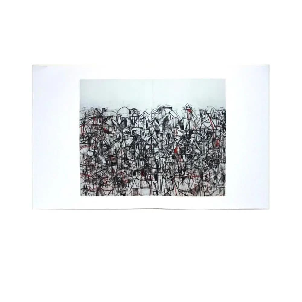 George Condo - Plate 16 Black and Red Compression - Offset lithograph