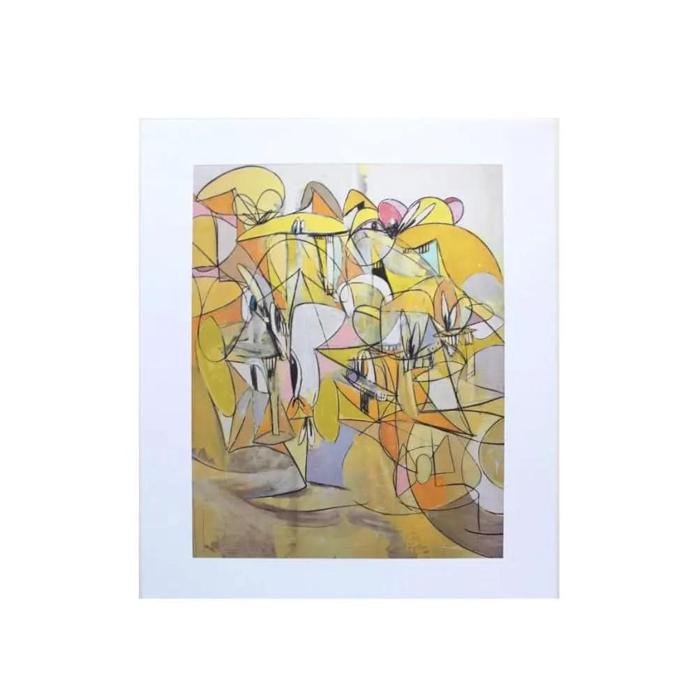 George Condo - Plate 7, Pink and Yellow Sweep (2011) - Offset lithograph