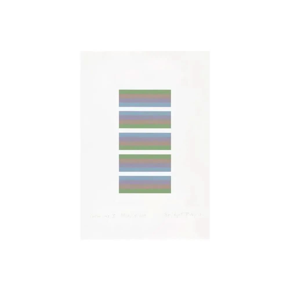 Bridget Riley - Invervals 3 (Blue/Green) - Screenprint on paper
