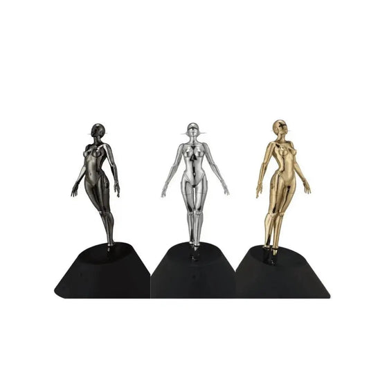 Hajime Sorayama - Full Set Of All 3 Sculptures Sexy Robot Floating (Gold,Black,Silver) 2020 LYNART STORE